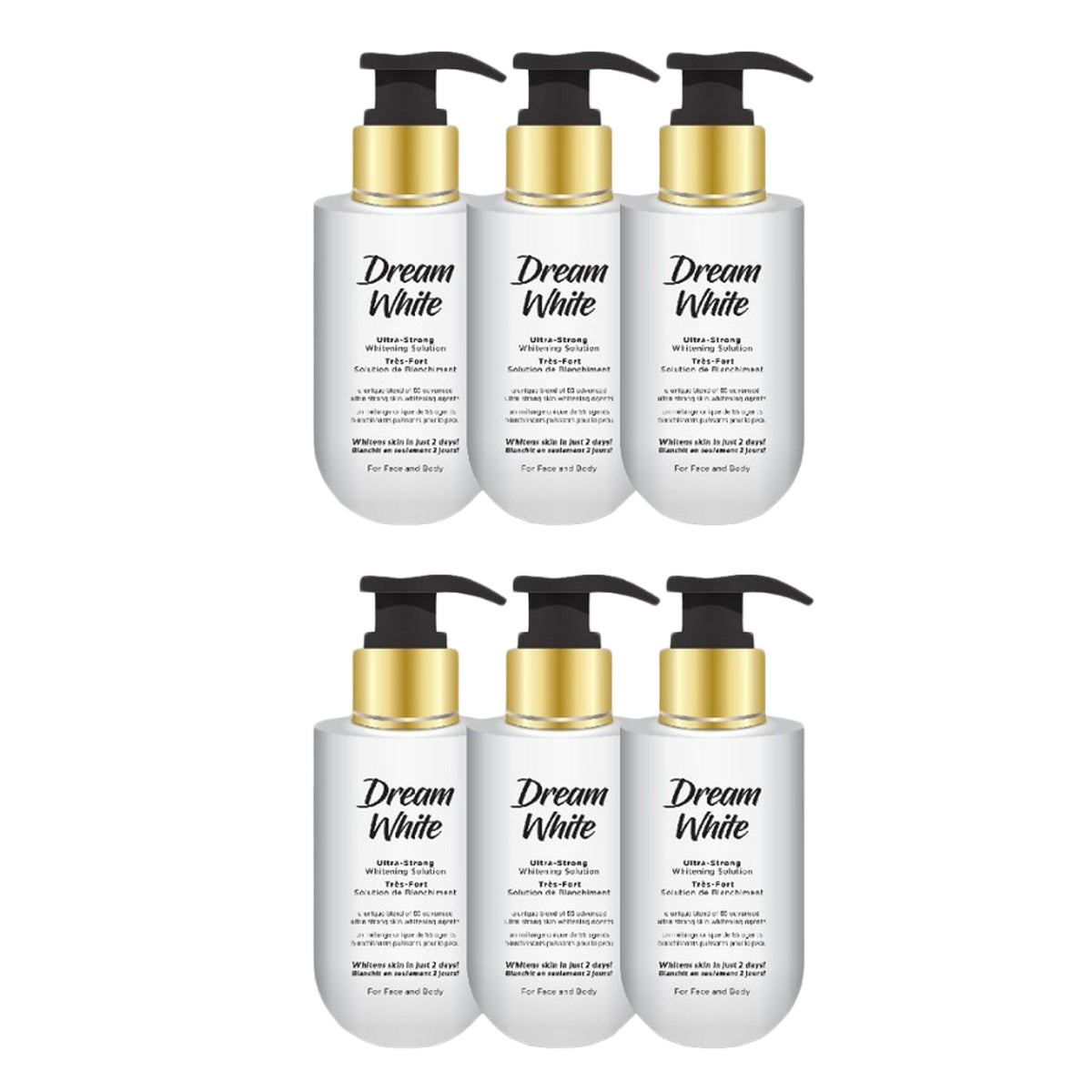 Dream White Ultra-Strong Whitening Solution For Face & Body 100ml (Pack Of 6)