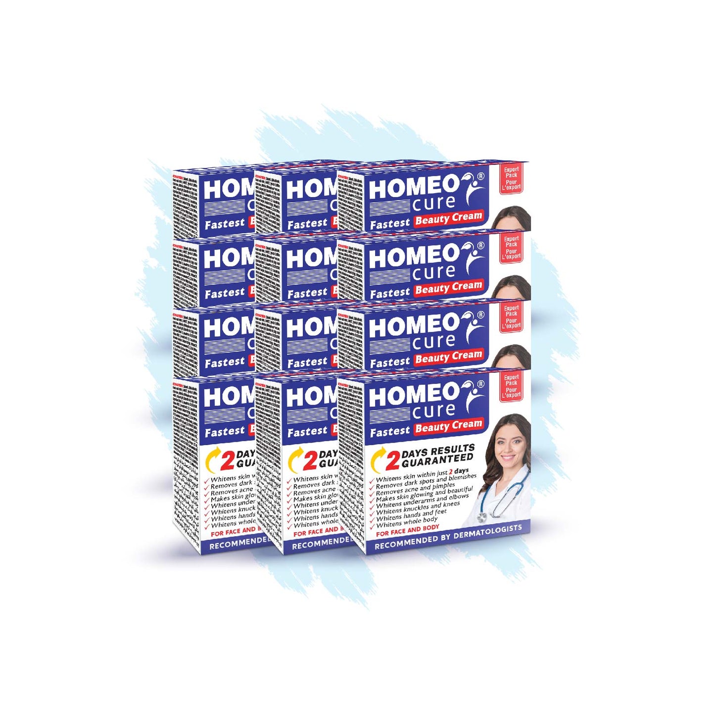 Homeo Cure Beauty Cream Highly Concentrated Fastest 2 Days Results Guaranteed (Pack Of 12)