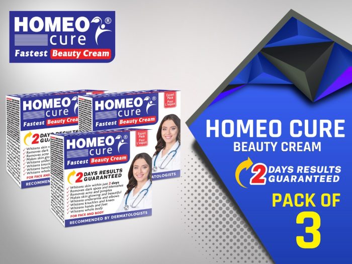 Homeo Cure Beauty Cream Highly Concentrated Fastest 2 Days Results Guaranteed (Pack Of 3 )