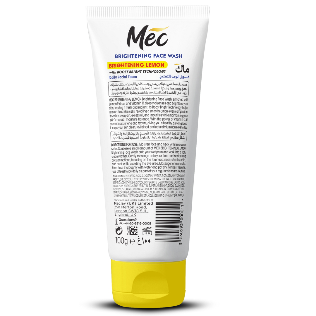 Mec Brightening Lemon Face Wash 100gm