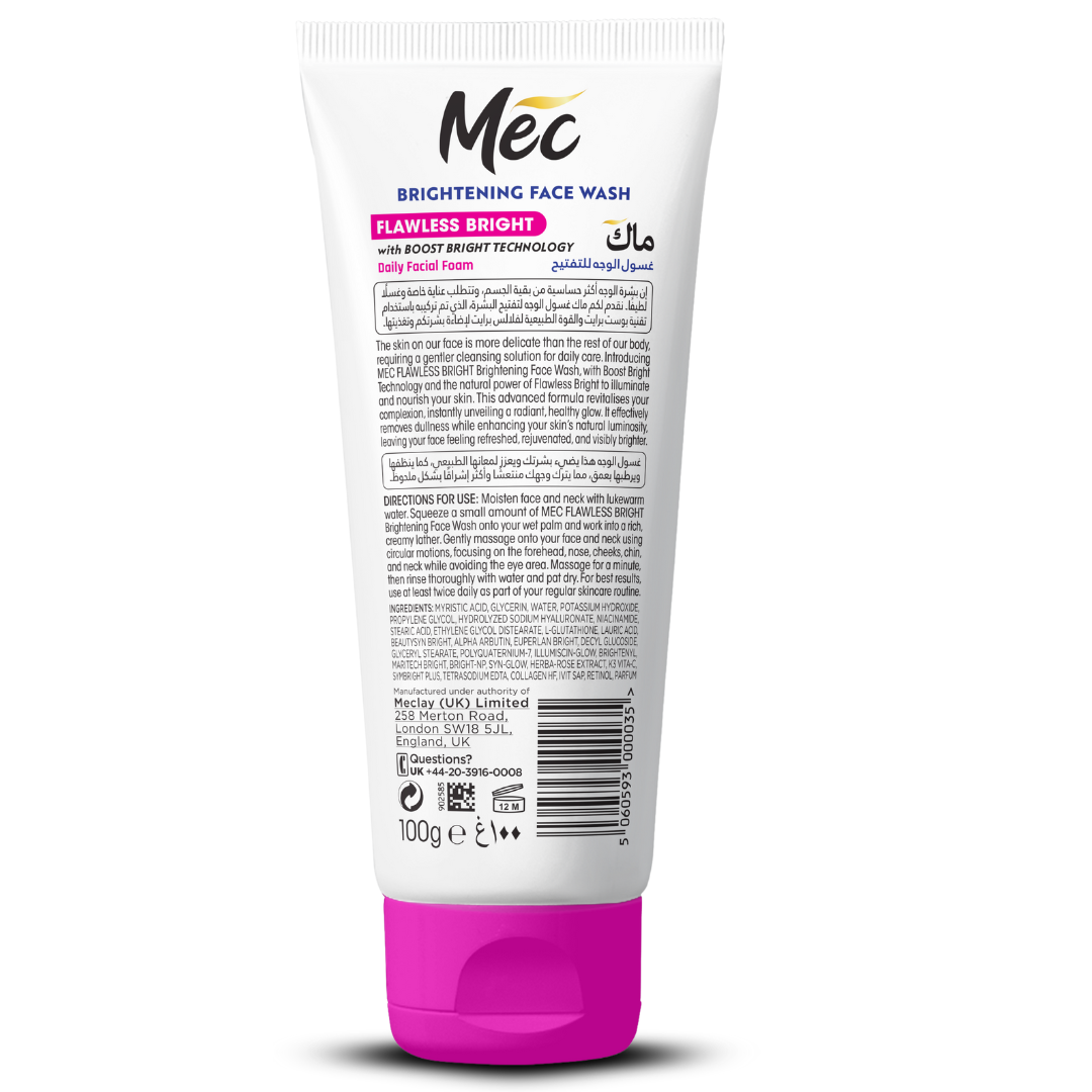 Mec Brightening Flawless Bright Face Wash 100gm