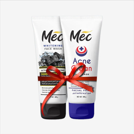 Mec Whitening Activated Charcoal & Acne clean Face Wash 100gm (Pack of 2)