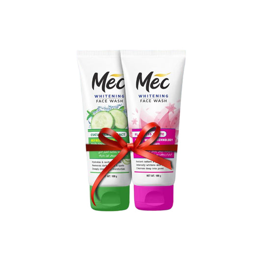 Mec Whitening Cucumber Extract & Flawless White Face Wash (Pack of 2)