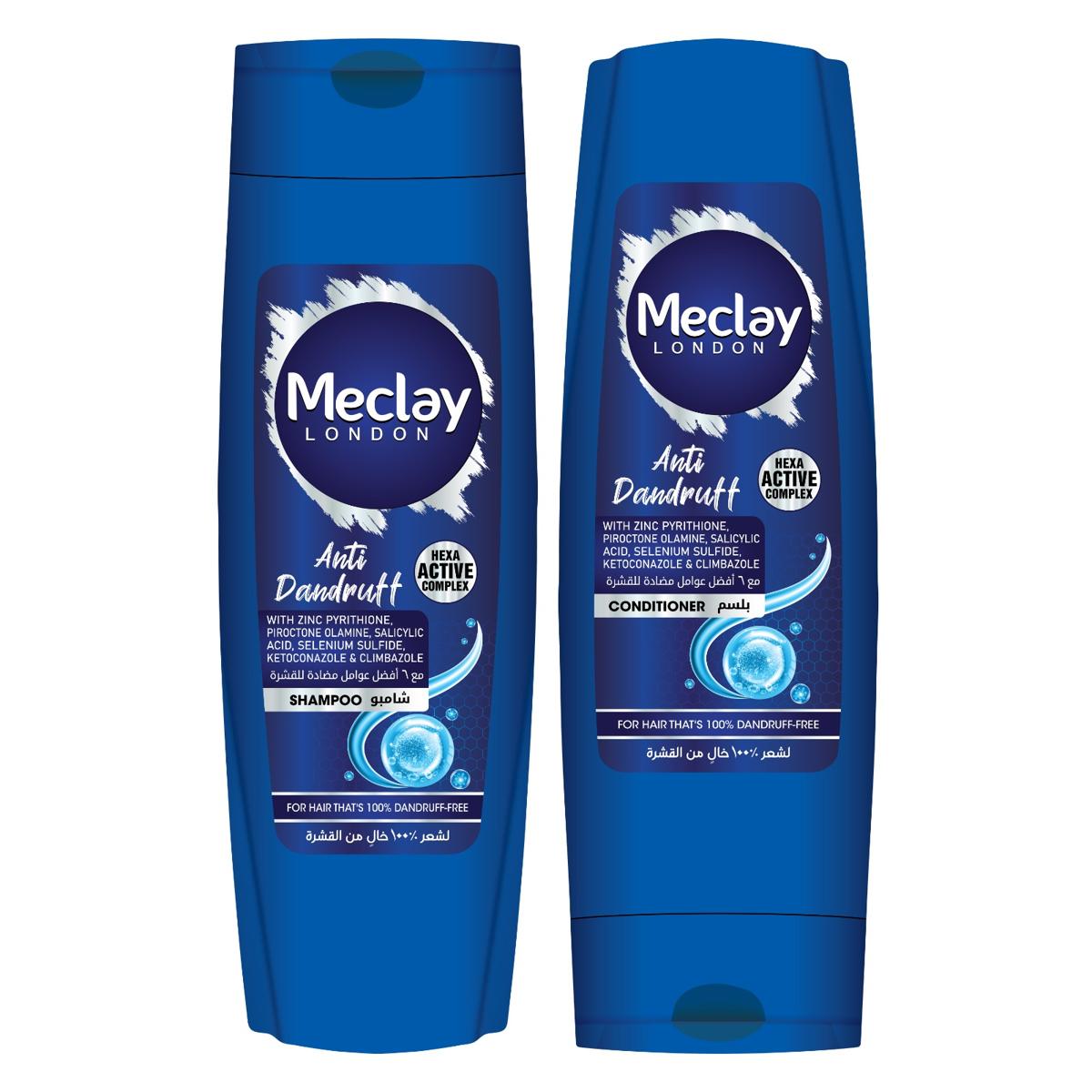 Meclay London Anti Dandruff Shampoo 185ml + Conditioner 180ml Pair Box