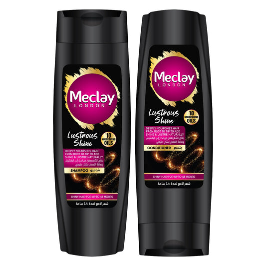 Meclay London Lustrous Shine Shampoo 185ml + Conditioner 180ml Pair Box