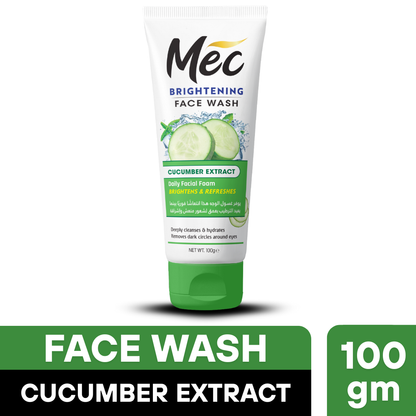 Mec Brightening Cucumber Extract Face Wash 100gm