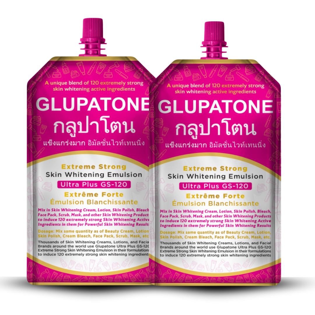 Glupatone Extreme Strong Whitening Emulsion Ultra Plus GS-120 For Face & Body 50ml (Pack Of 2)