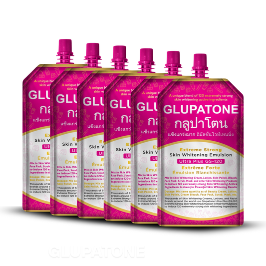 Glupatone Extreme Strong Whitening Emulsion Ultra Plus GS-120 For Face & Body 50ml (Pack Of 6)