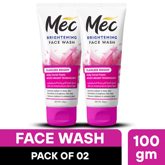 Mec Brightening Flawless Bright Face Wash 100g (Pack Of 2)