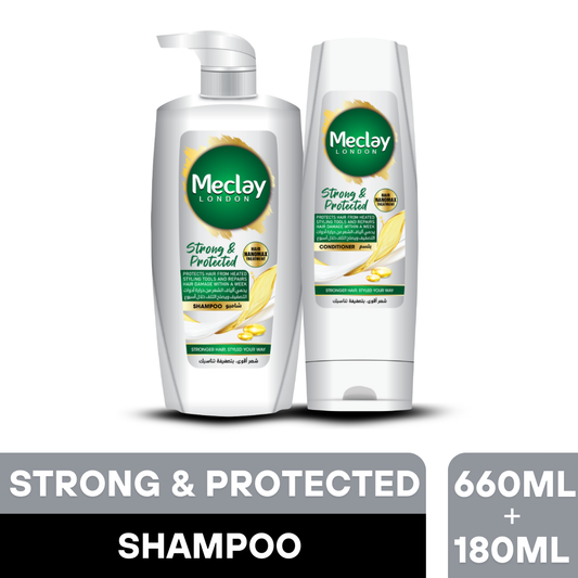 Meclay London Strong & Healthy Shampoo 660ml + Conditioner Pair Box (Save Rupees 200)