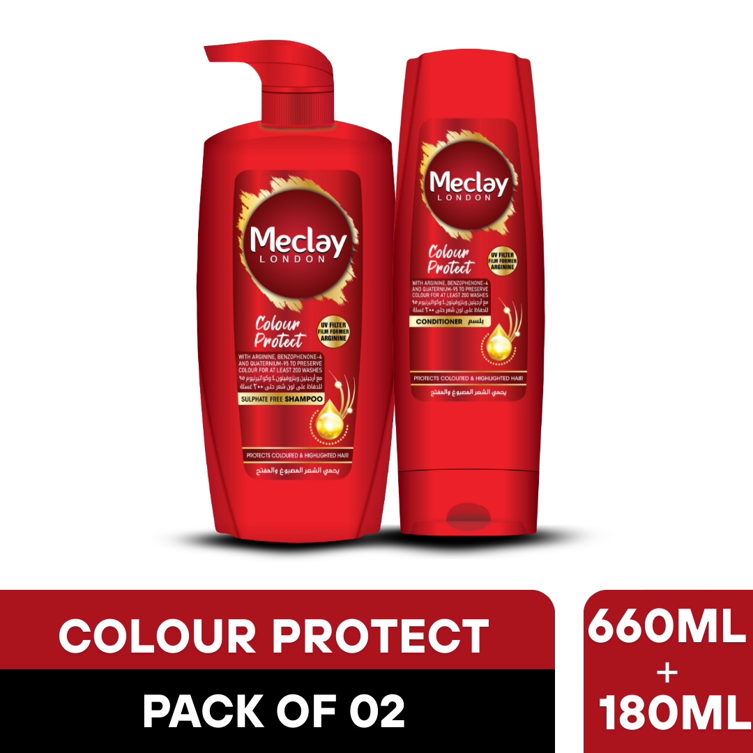 Meclay London Colour Protect Shampoo 660ml + Conditioner Pair Box (Save Rupees 200)
