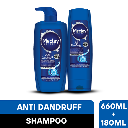 Meclay London Anti Dandruff Shampoo 660ml + Conditioner Pair Box (Save Rupees 200)