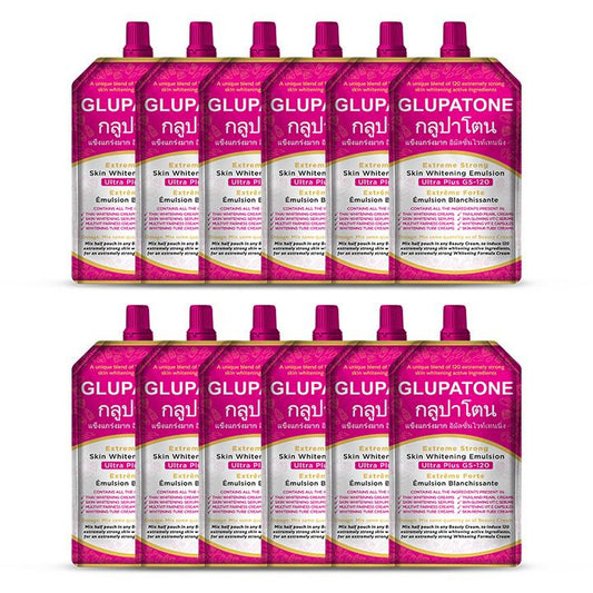 GLUPATONE Extreme Strong Whitening Emulsion Ultra Plus GS-120 For Face & Body 50ml (Pack Of 12)