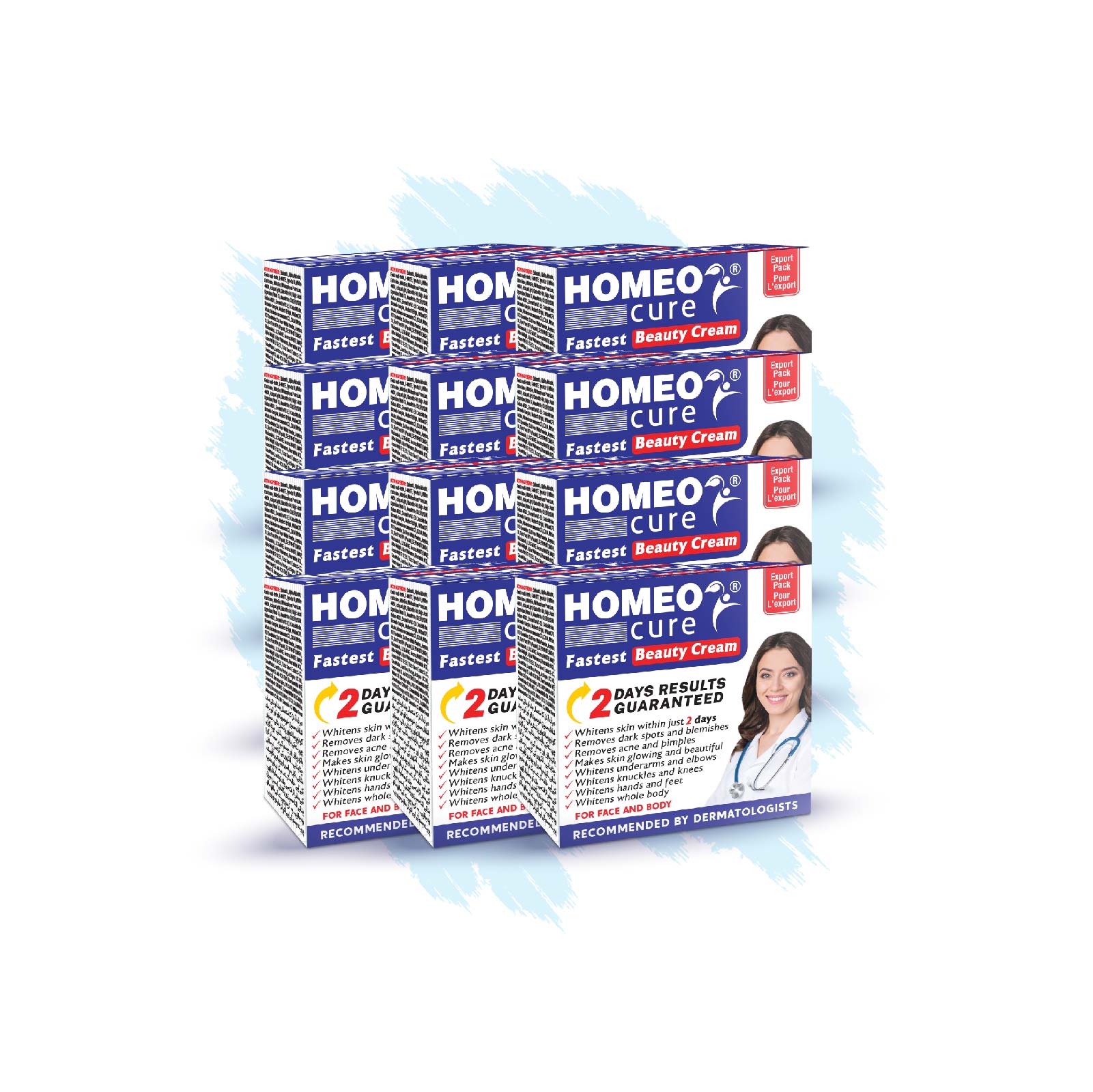 Homeo Cure Beauty Cream Highly Concentrated Fastest 2 Days Results Guaranteed (Pack Of 12)