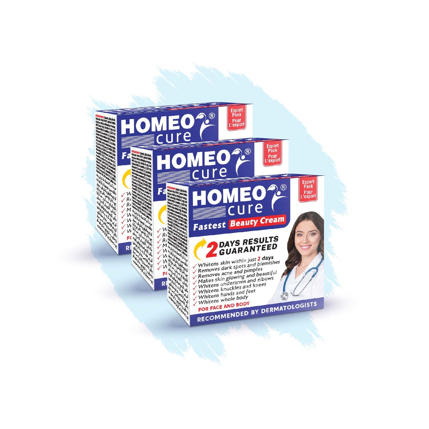 Homeo Cure Beauty Cream Highly Concentrated Fastest 2 Days Results Guaranteed (Pack Of 3 )