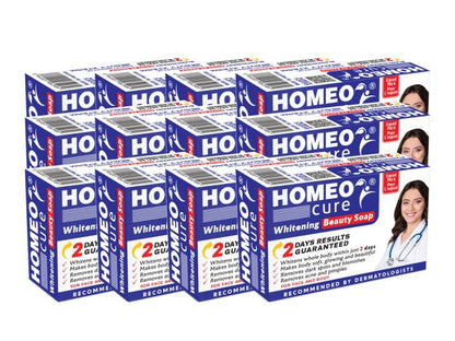 Homeo Cure Whitening Beauty Soap 2 Days Results Guaranteed (Pack of 12)