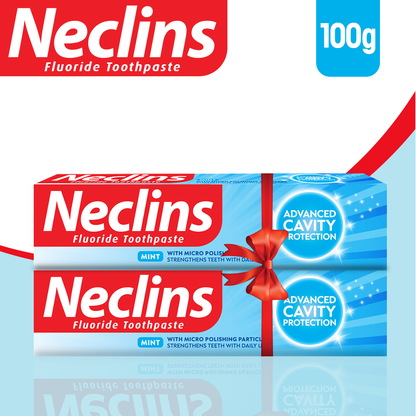 Neclins Fluoride Toothpaste 100g (Pack of 02)