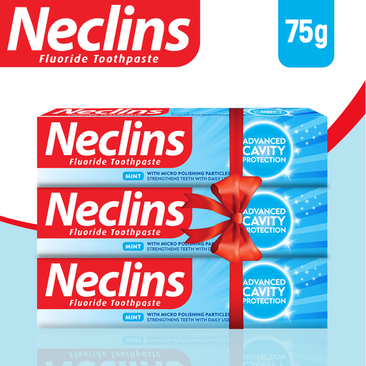 Neclins Fluoride Toothpaste 75g (Pack of 03)